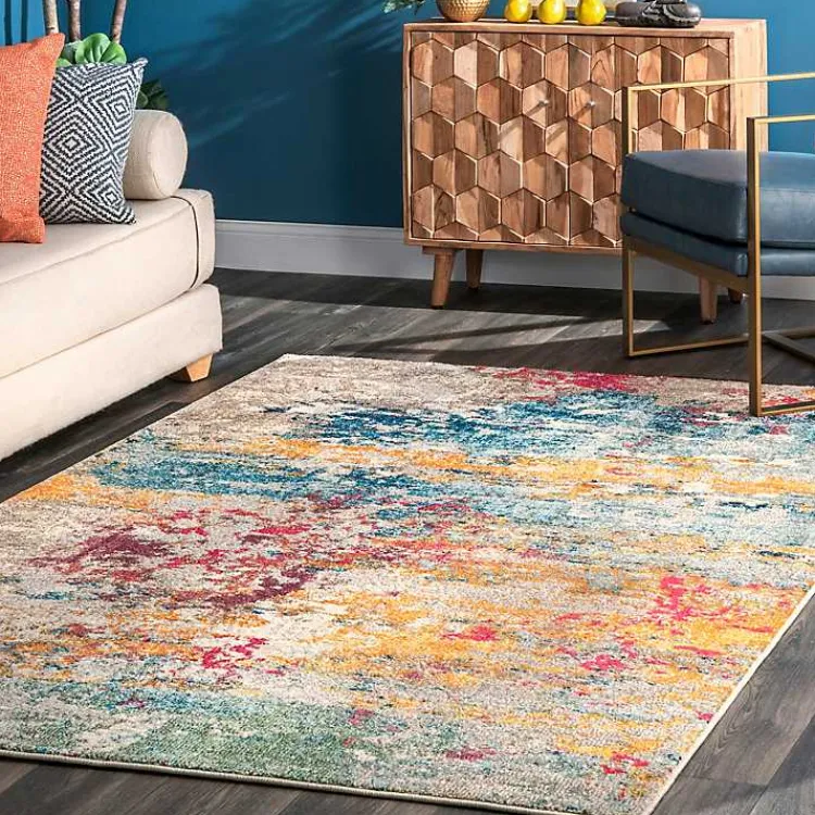 Kirklands Home color Abstract Pattern Area Rug, 7x10 Multi Outlet