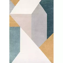 Kirklands Home Multicolor Abstract Shapes Area Rug, 8x10