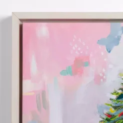 Christmas Art & Wall Decor>Kirklands Home Multicolor Abstract Tree Framed Canvas Art Print