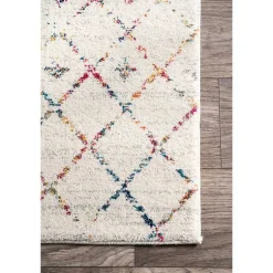Kirklands Home color Blythe Moroccan Area Rug, 8x10 Multi New