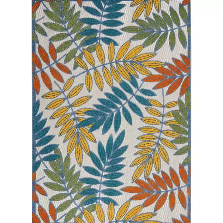 Kirklands Home color Botanical Outdoor Area Rug, 6x9 Multi Discount