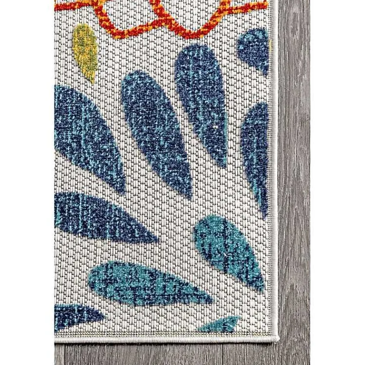Kirklands Home Multicolor Burst Indoor/Outdoor Area Rug, 5x8