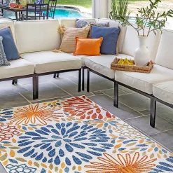 Kirklands Home color Burst Indoor/Outdoor Area Rug, 8x10 Multi Outlet