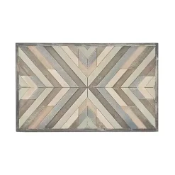 Kirklands Home Multicolor Criss Cross Chevron Wood Wall Plaque Hot