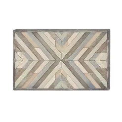 Kirklands Home Multicolor Criss Cross Chevron Wood Wall Plaque Hot