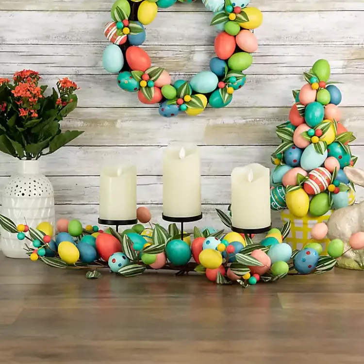Easter Decorations>Kirklands Home color Easter Eggs Centerpiece Multi