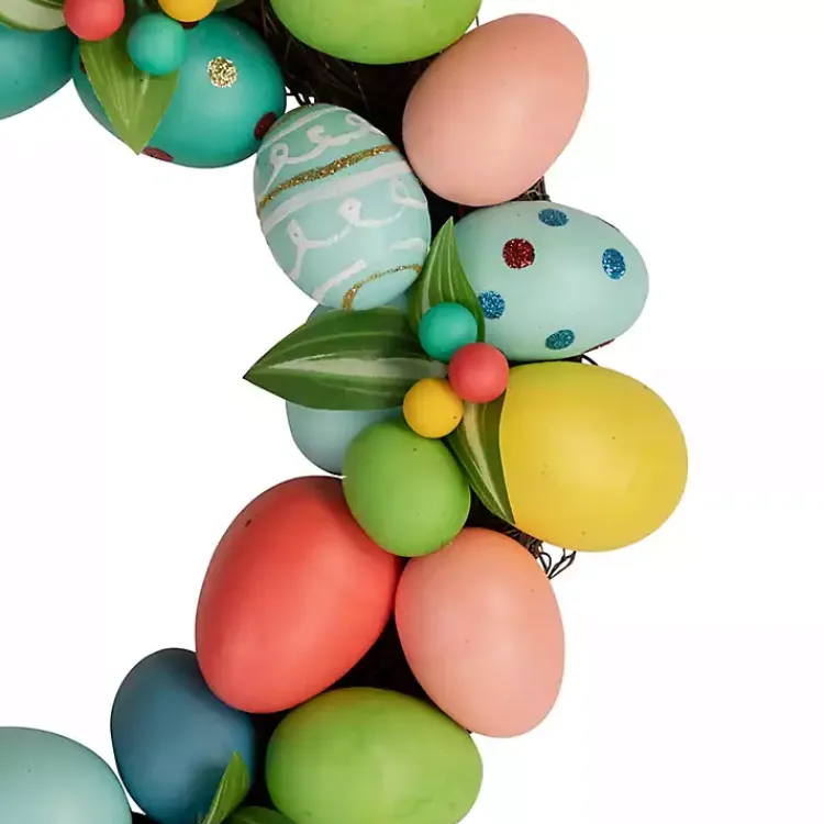 Easter Decorations>Kirklands Home color Easter Eggs Wreath Multi