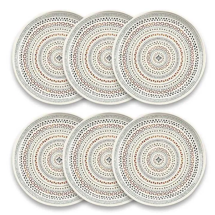Kirklands Home color Melamine Malena Dinner Plates, Set of 6 Multi Online