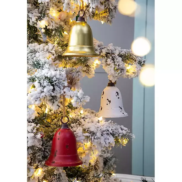 Christmas Ornaments>Kirklands Home Multicolor Metal Christmas Bells, Set of 3