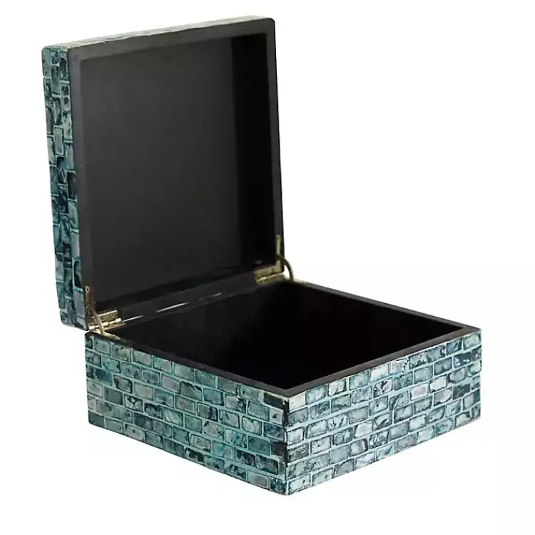 Baskets & Boxes>Kirklands Home Multicolor Mother of Pearl Coastal Boxes, Set of 2