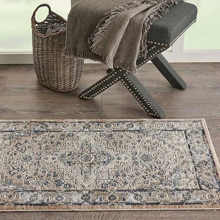 Kirklands Home Multicolor Nadia Medallion Area Rug, 2x4 Gray Online