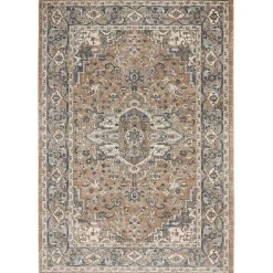 Kirklands Home Multicolor Nadia Medallion Area Rug, 4x6 Gray Sale