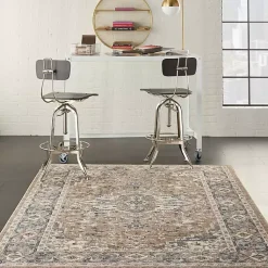 Kirklands Home Multicolor Nadia Medallion Area Rug, 5x7 Gray Best