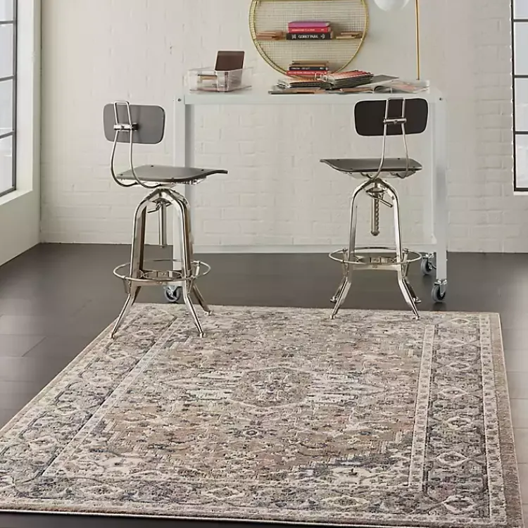 Kirklands Home Multicolor Nadia Medallion Area Rug, 5x7 Gray Best