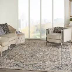 Kirklands Home Multicolor Nadia Medallion Area Rug, 8x10 Gray Discount