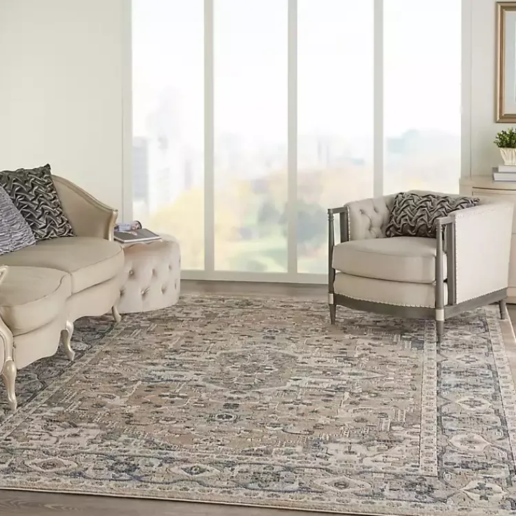 Kirklands Home Multicolor Nadia Medallion Area Rug, 8x10 Gray Discount