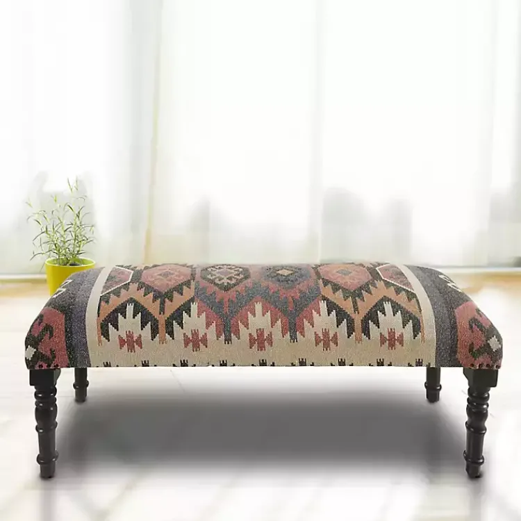 Kirklands Home Multicolor Southwestern Geometric Bench Online