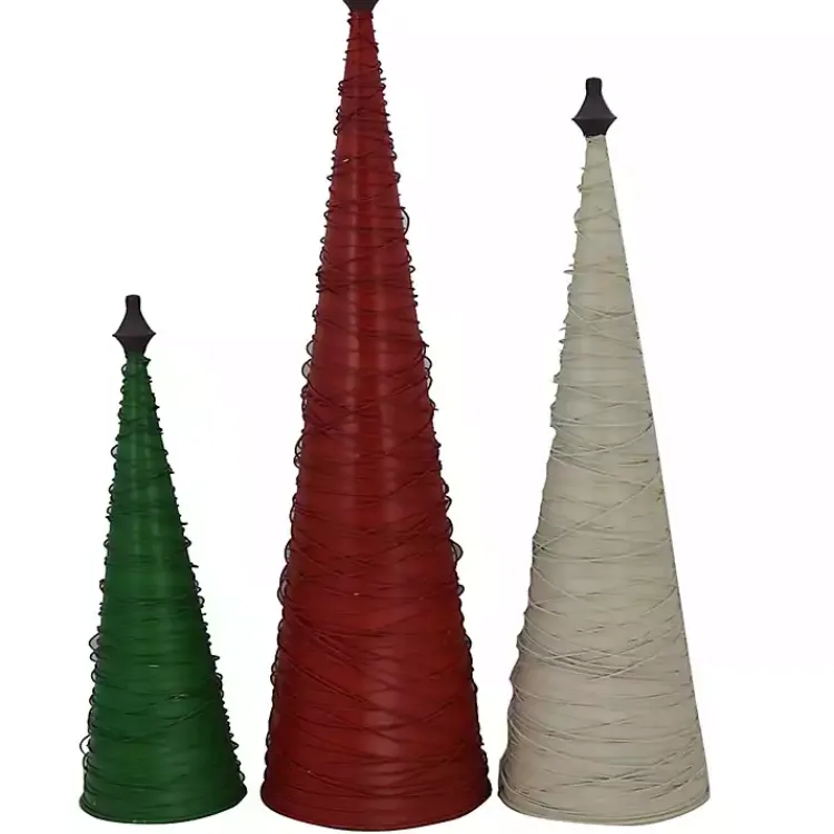 Christmas Decorations>Kirklands Home Multicolor Swirled Iron Christmas Trees, Set of 3