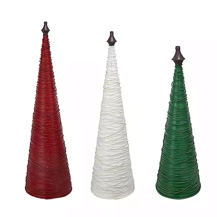 Christmas Decorations>Kirklands Home Multicolor Swirled Iron Christmas Trees, Set of 3