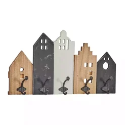 Kirklands Home Multicolor Wood Building Wall Hooks