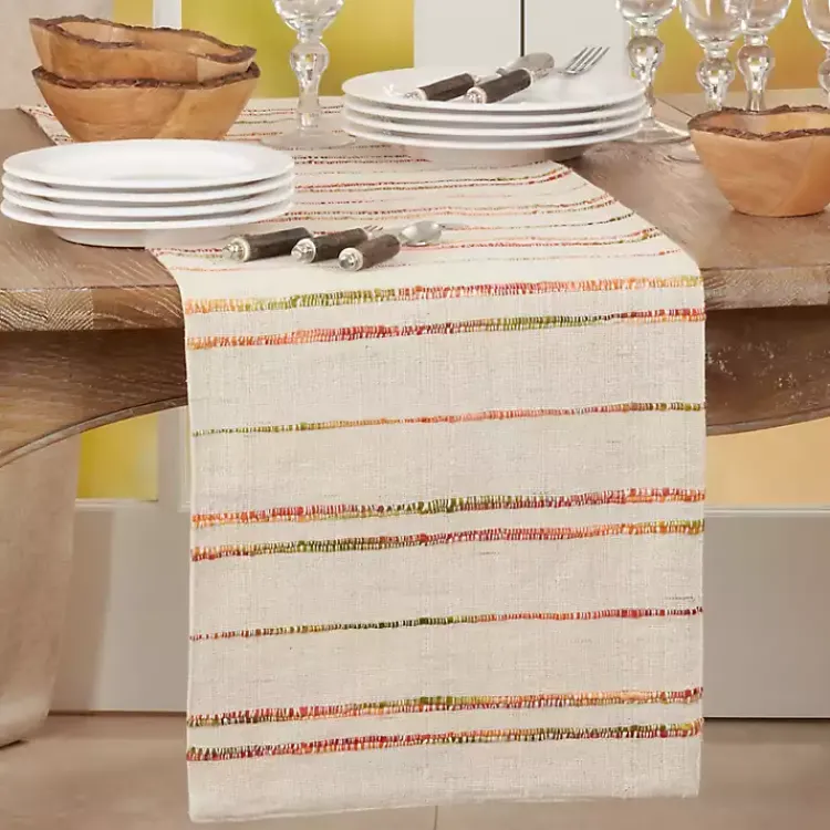 Kirklands Home Multicolor Woven Lines Table Runner, 90 in. Discount