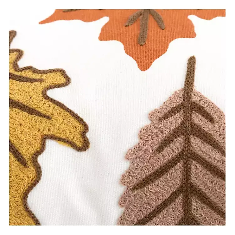 Fall>Kirklands Home colored Leaves Harvest Throw Pillow Multi