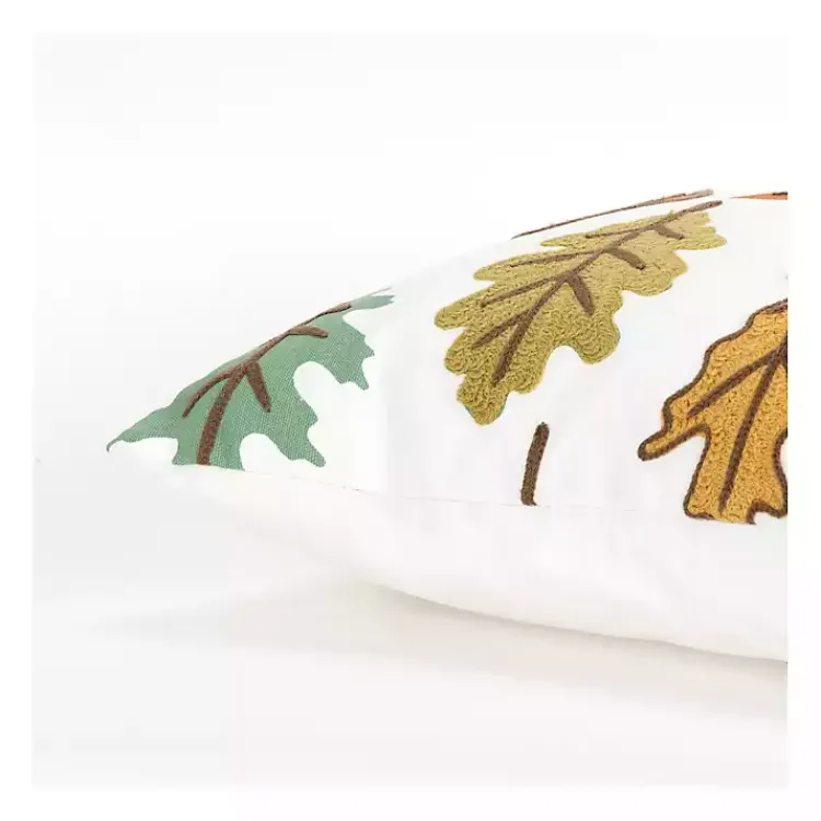 Fall>Kirklands Home colored Leaves Harvest Throw Pillow Multi