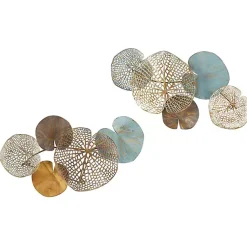 Kirklands Home Multicolored Metal Circles Wall Plaques, Set of 2 Discount