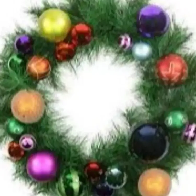 Christmas Wreaths>Kirklands Home Multicolored Ornaments and Pine Wreath