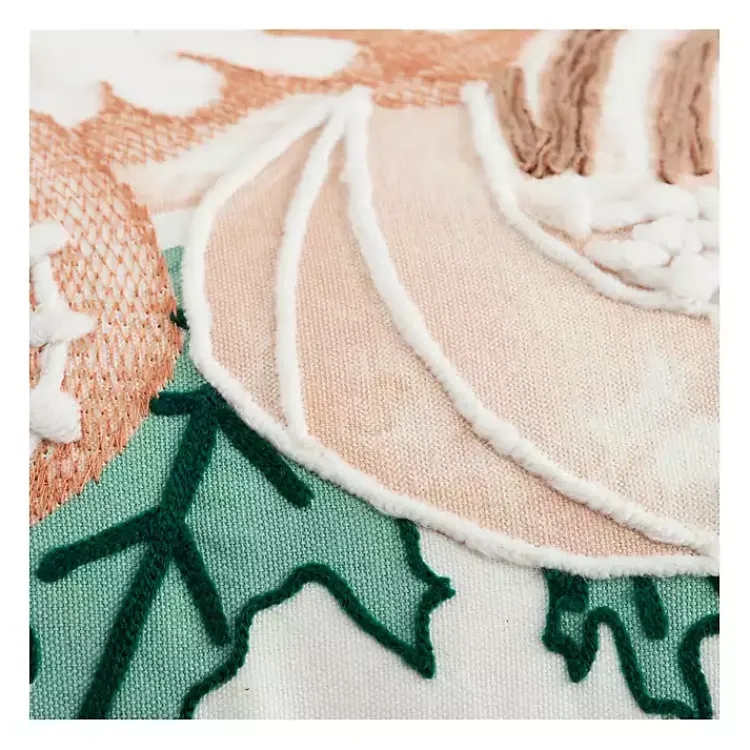 Fall>Kirklands Home colored Pumpkins Embroidered Throw Pillow Multi