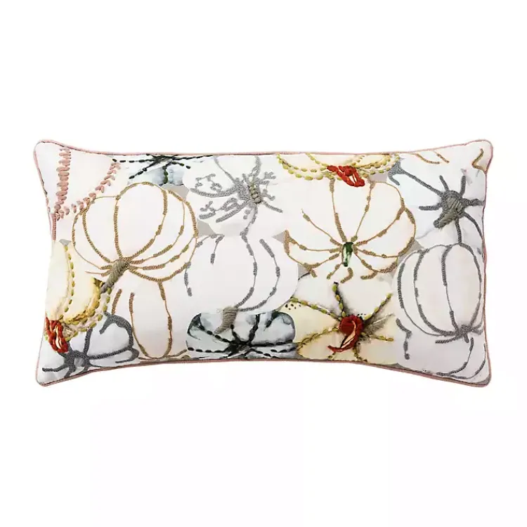 Fall>Kirklands Home Multicolored Pumpkins Fall Color Throw Pillow