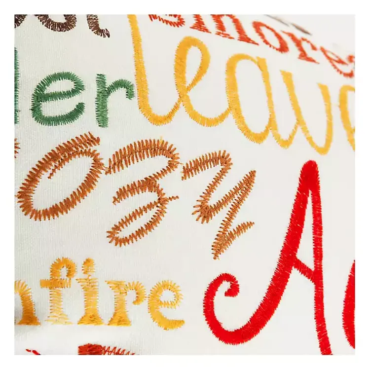 Fall>Kirklands Home colored Sentiment Harvest Throw Pillow Multi