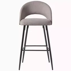 Kirklands Home Mushroom Upholstered Charli Bar Stools, Set of 2 Gray Outlet