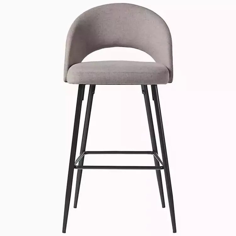 Kirklands Home Mushroom Upholstered Charli Bar Stools, Set of 2 Gray Outlet