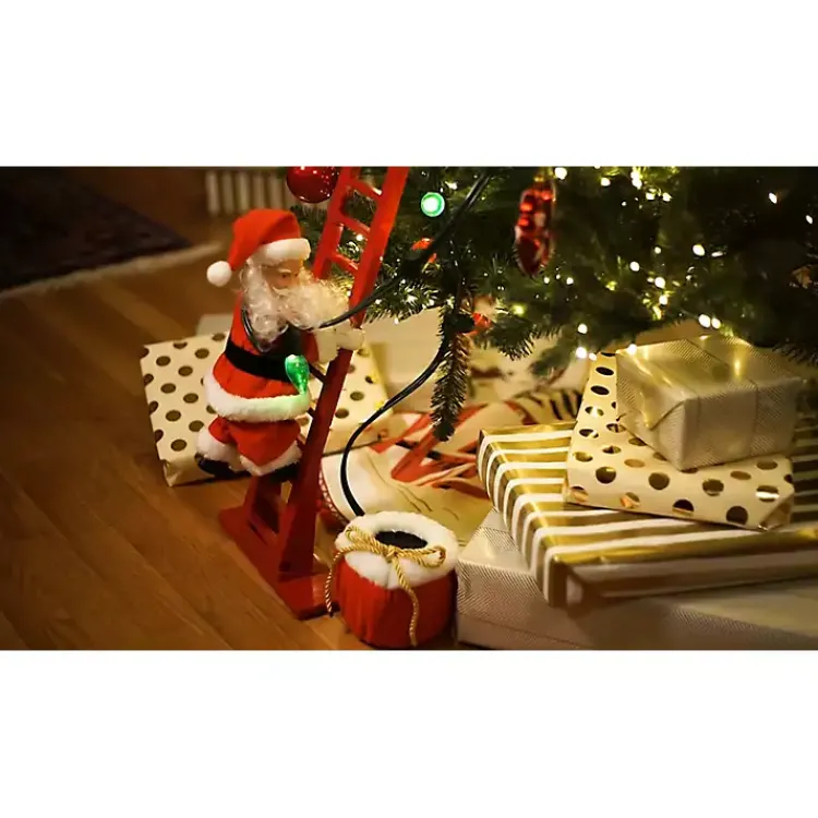 Christmas Decorations>Kirklands Home Musical Climbing Super Santa Multi