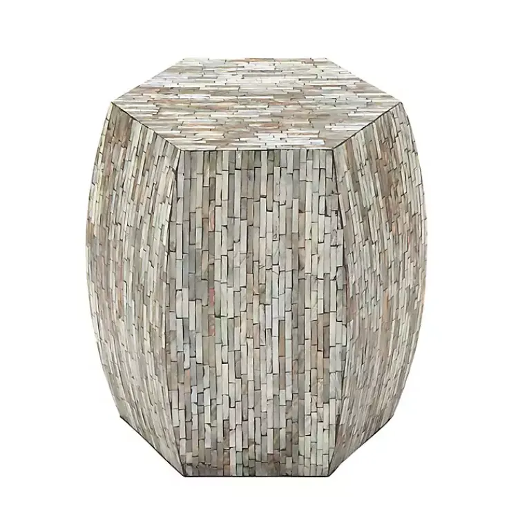 Kirklands Home Mussel Shell Hexagonal Accent Table Multi Online