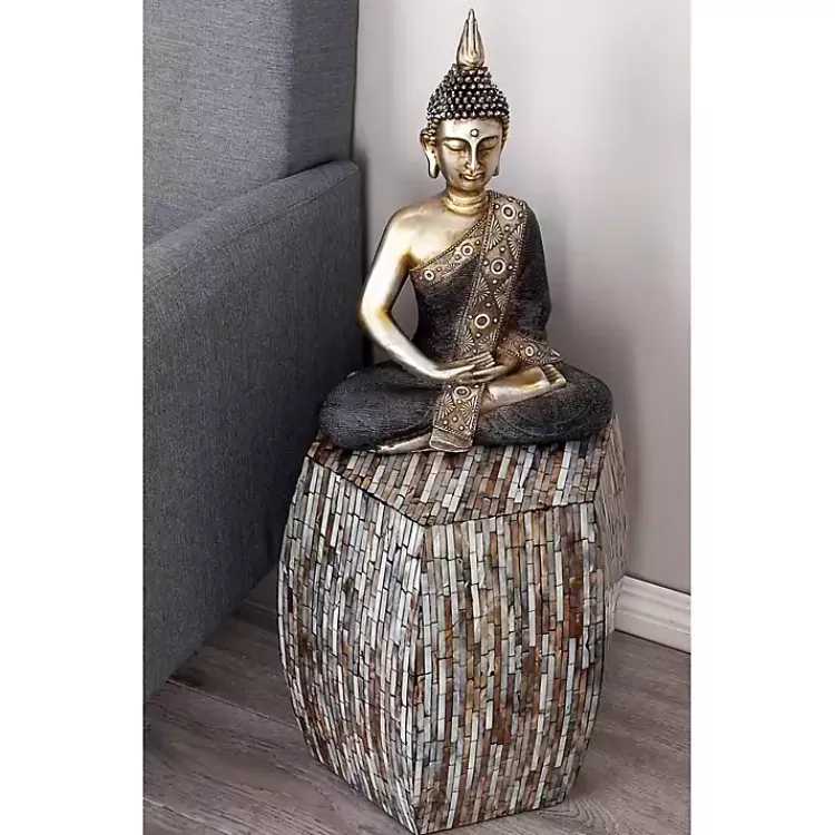 Kirklands Home Mussel Shell Hexagonal Accent Table Multi Online
