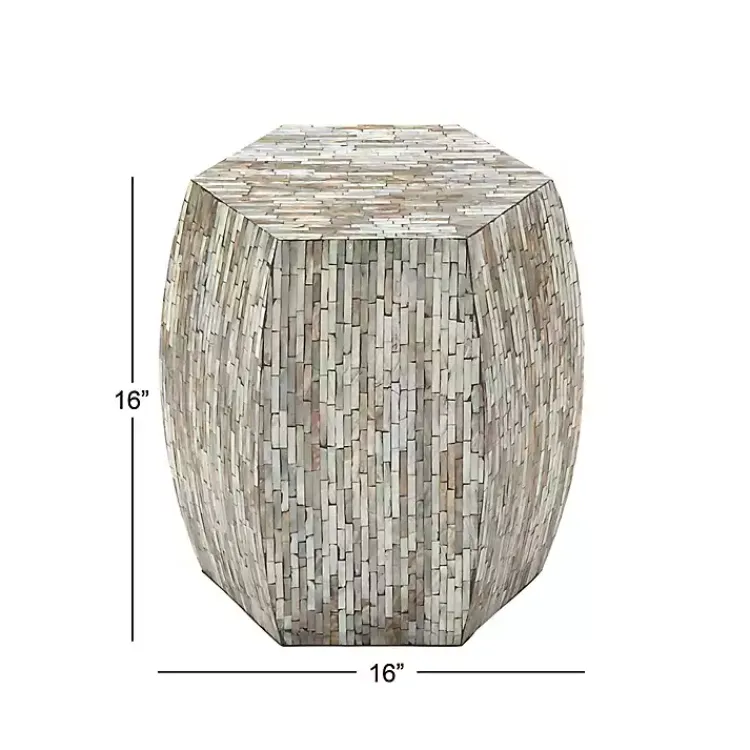 Kirklands Home Mussel Shell Hexagonal Accent Table Multi Online