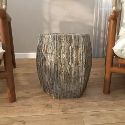 Kirklands Home Mussel Shell Hexagonal Accent Table Multi Online