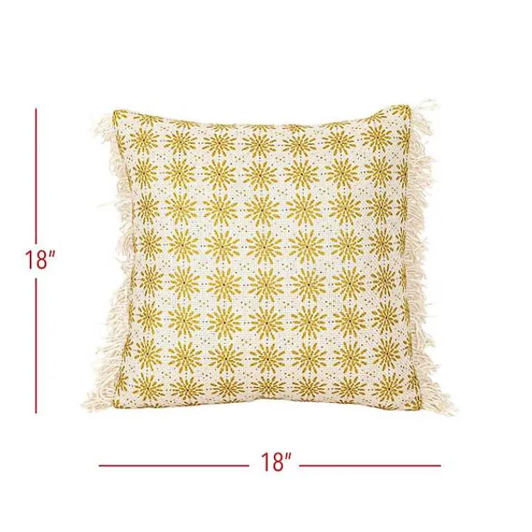 Kirklands Home Mustard Boho Floral Indoor/Outdoor Pillow Online
