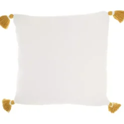 Pillows>Kirklands Home Mustard Stitched Lattice Throw Pillow