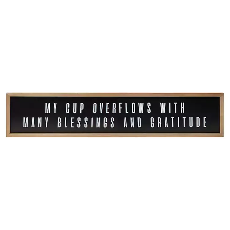 Kirklands Home My Cup Overflows Wall Plaque New