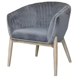 Kirklands Home Nadia Velvet Club Chair Gray Online