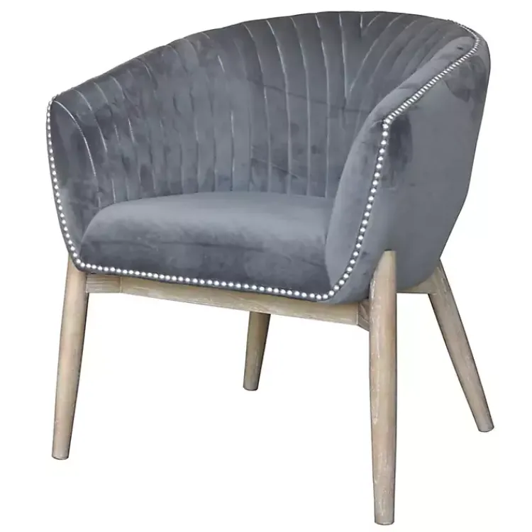 Kirklands Home Nadia Velvet Club Chair Gray Online