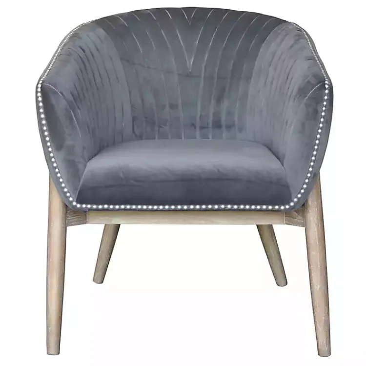Kirklands Home Nadia Velvet Club Chair Gray Online