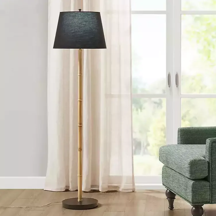 Kirklands Home Nassau Bamboo Martha Stewart Floor Lamp Black Sale