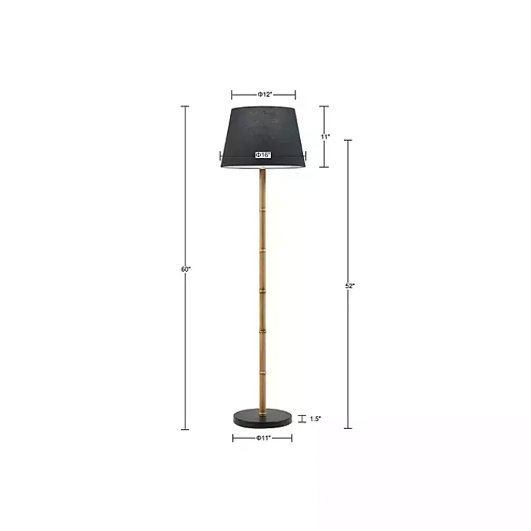 Kirklands Home Nassau Bamboo Martha Stewart Floor Lamp Black Sale