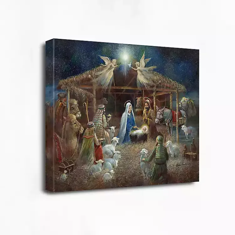 Christmas Art & Wall Decor>Kirklands Home Nativity at Twilight Canvas Art Print