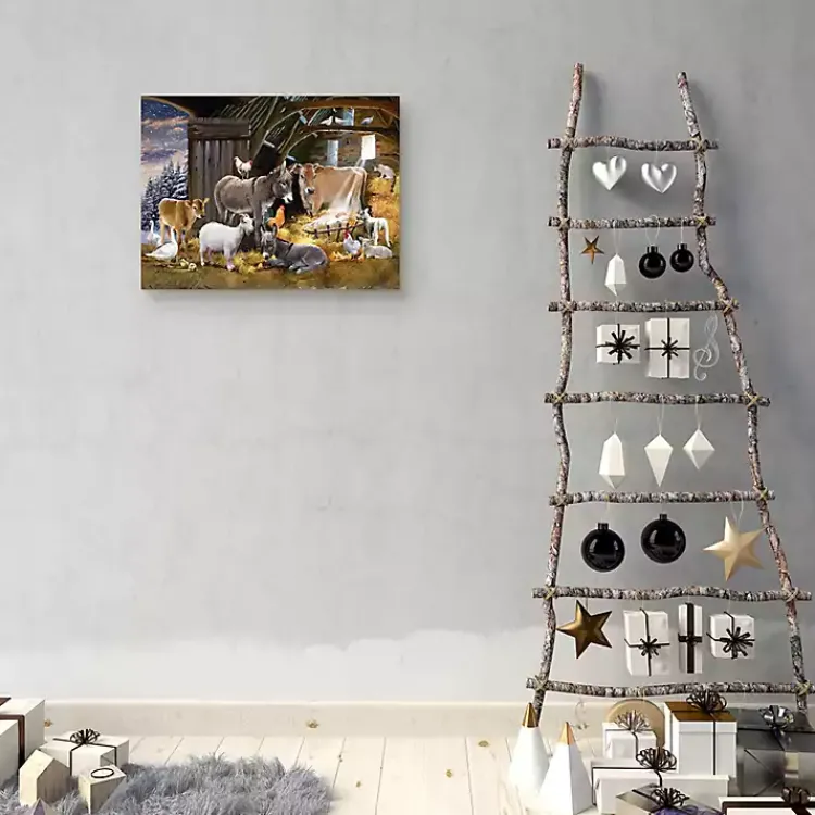Christmas Art & Wall Decor>Kirklands Home Nativity Scene Christmas Wall Art Print Multi