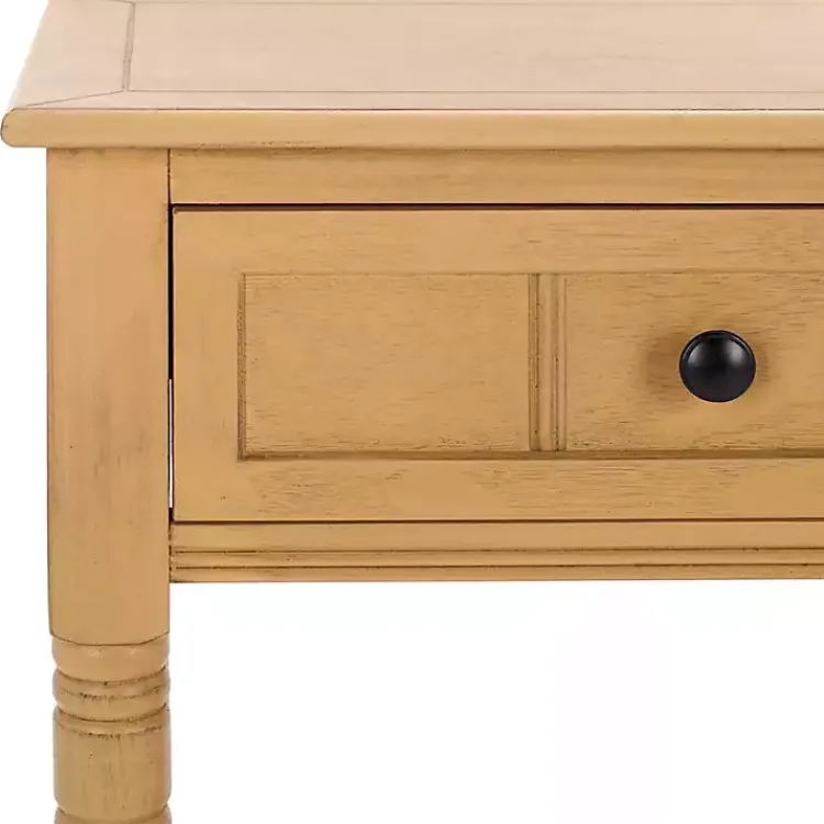 Kirklands Home Natural 2- Drawer Samantha Console Table Tan Discount